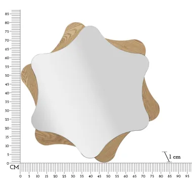 Lustro ścienne STAR 80X1 cm (wymiary lustra 65X74 cm)